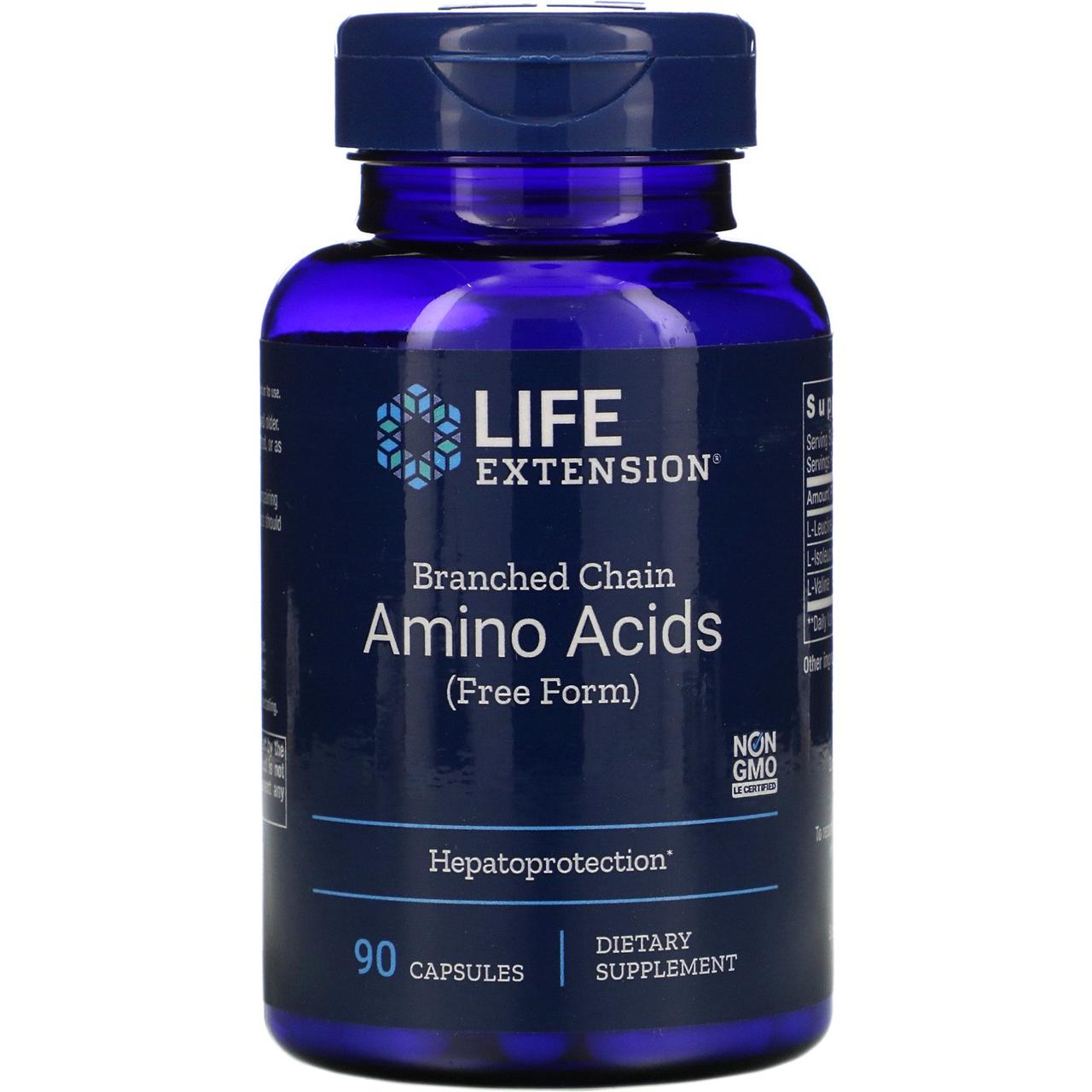 Амінокислоти BCAA, Life Extension, 90 капсул