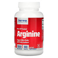 L-аргінін, Jarrow Formulas, 1000 мг, 100 таблеток
