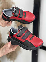 Дитячі кросівки шкіряні весняно-осінні червоні Emirro 316 L Red Edition