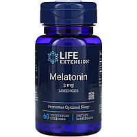 Life Extension, Мелатонін, 3 мг, 60 пастилок
