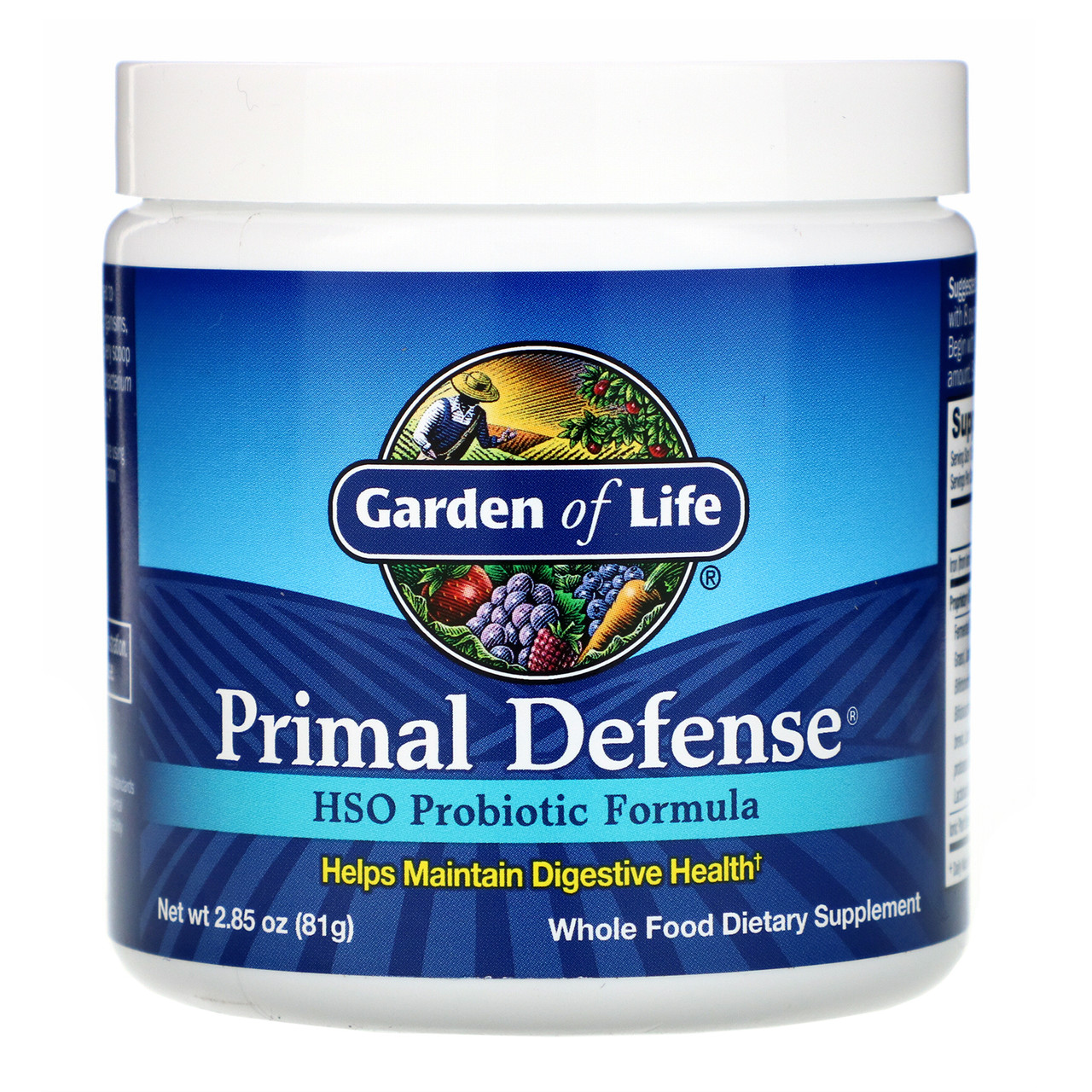 Garden of Life, Первинна захист, порошок, пробіотична формула з HSO (гомеостатическими грунтовими