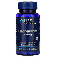 Прегненолон, Pregnenolone, Life Extension, 100 мг, 100 капсул