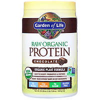 Garden of Life, Raw Organic Protein, органическая растительная формула, шоколадный, 664 г