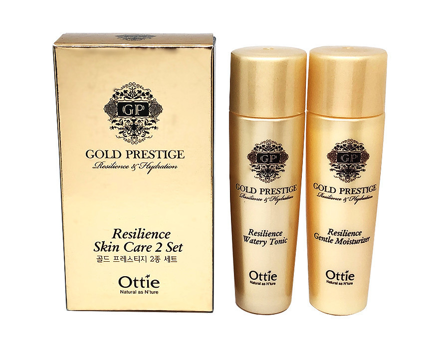Набір зволожуючих міні-версій тонера і есенції для обличчя Ottie Gold Prestige Resilience Skin Care 2 Set 30 +