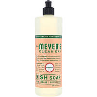 Рідина для миття посуду з ароматом герані, Liquid Dish Soap, Mrs. Meyers Clean Day, 473 мл