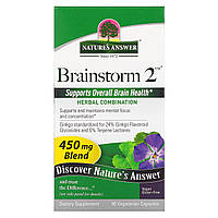 Nature's Answer, Brainstorm 2, комбінація трав, 450 мг, 90 капсул вегетаріанських