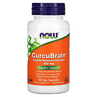 Витамины для памяти, CurcuBrain, Now Foods, 50 капсул