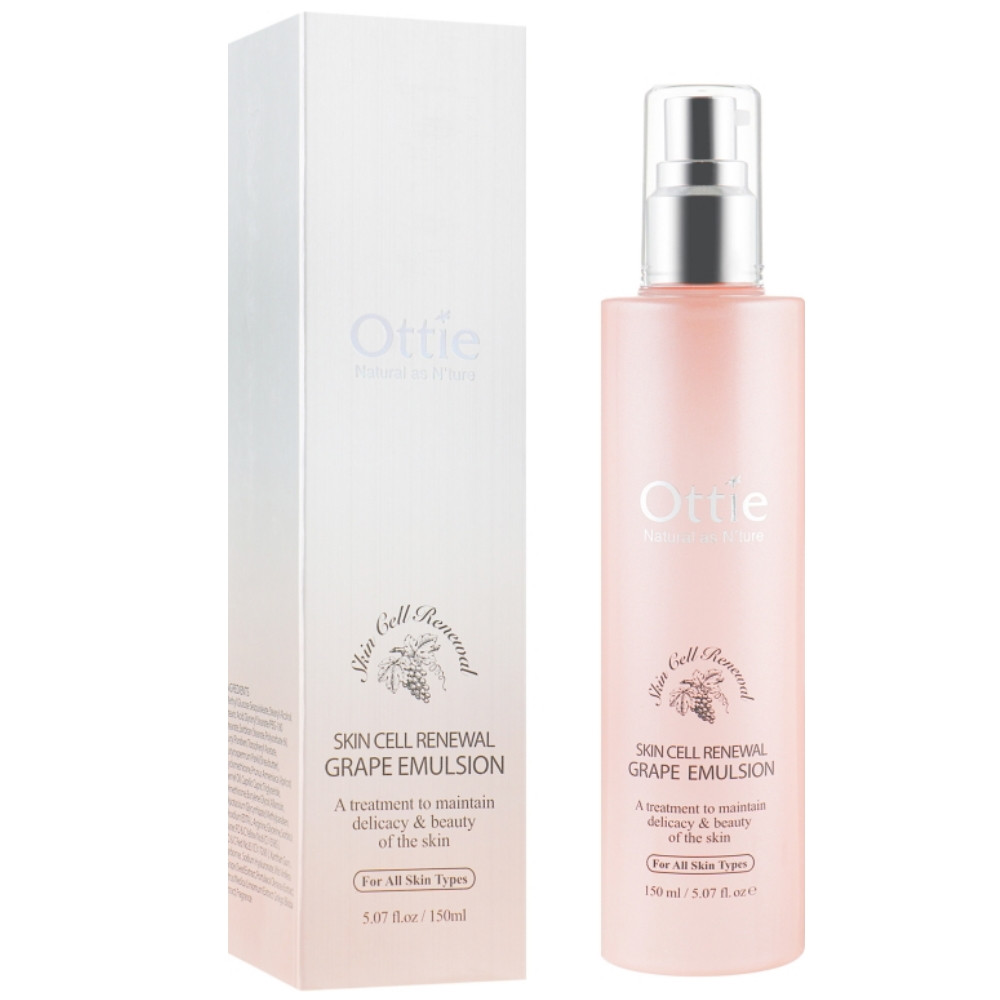 Оновлююча емульсія для обличчя з червоним вином Ottie Skin Cell Renewal Grape Emulsion 150 мл (8809276010988)