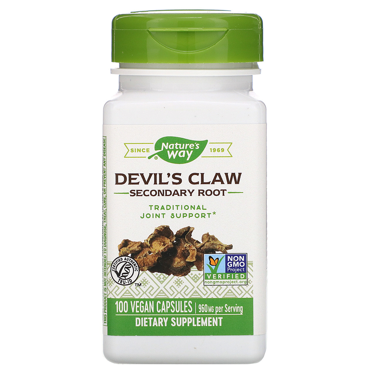 Дъявольский кіготь, Natures Way, Devils Claw Secondary Root, 480 мг, 100 капсул