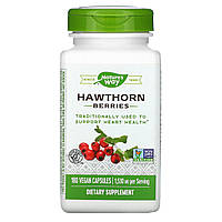 Боярышник, Hawthorn Berries, Nature's Way, 510 мг, 180 капсул