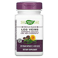 Варикоз на ногах, Leg Veins, nature's Way, 120 капсул