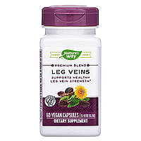 Варикоз на ногах, Leg Veins, Nature's Way, 435 мг, 60 капсул