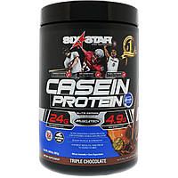 Казеїновий протеїн, потрійний шоколад, Six Star Pro Nutrition, Muscletech, 907 гр.