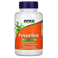 Пиретрум девичий (Пижма), Feverfew, Now Foods, 100 капсул