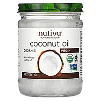 Кокосовое масло холодного отжима, Coconut Oil, Nutiva, 414 мл