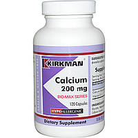 Кальций, Kirkman Labs, 200 мг, 120 капсул
