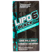 Жиросжигатель липо 6, Lipo 6 Black Hers, Nutrex Research Labs, 60 капсул