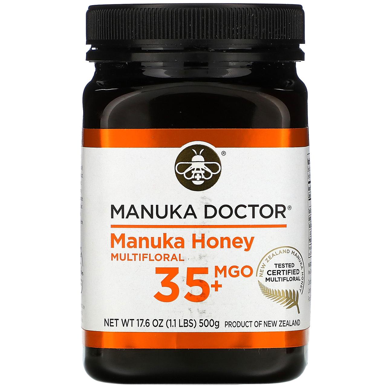 Мед Манука, 10+, Manuka Honey, Manuka Doctor, (500 г)
