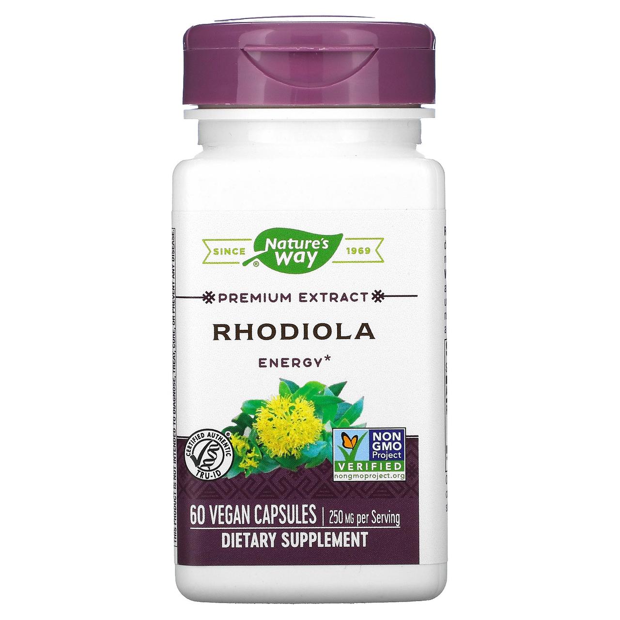 Родіола рожева (Rhodiola Rosea), nature's Way, 60 капсул