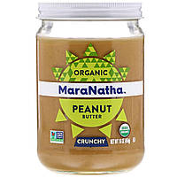 Хрустке арахісове масло, Органік, Peanut Butter, MaraNatha, 454 г