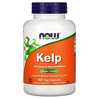 Ламинария водоросль (Kelp) Now Foods для щитовидки, 250 вегетарианских капсул