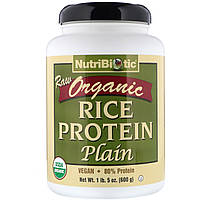 Рисовый протеин органик, Rice Protein, NutriBiotic, 600 грамм