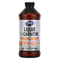 L-карнитин жидкий, L-Carnitine Liquid, Now Foods, 1000 мг, (473 мл)