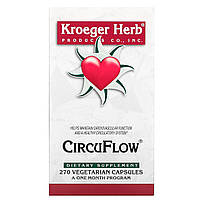 Kroeger Herb Co, CircuFlow, 270 капсул на рослинній основі