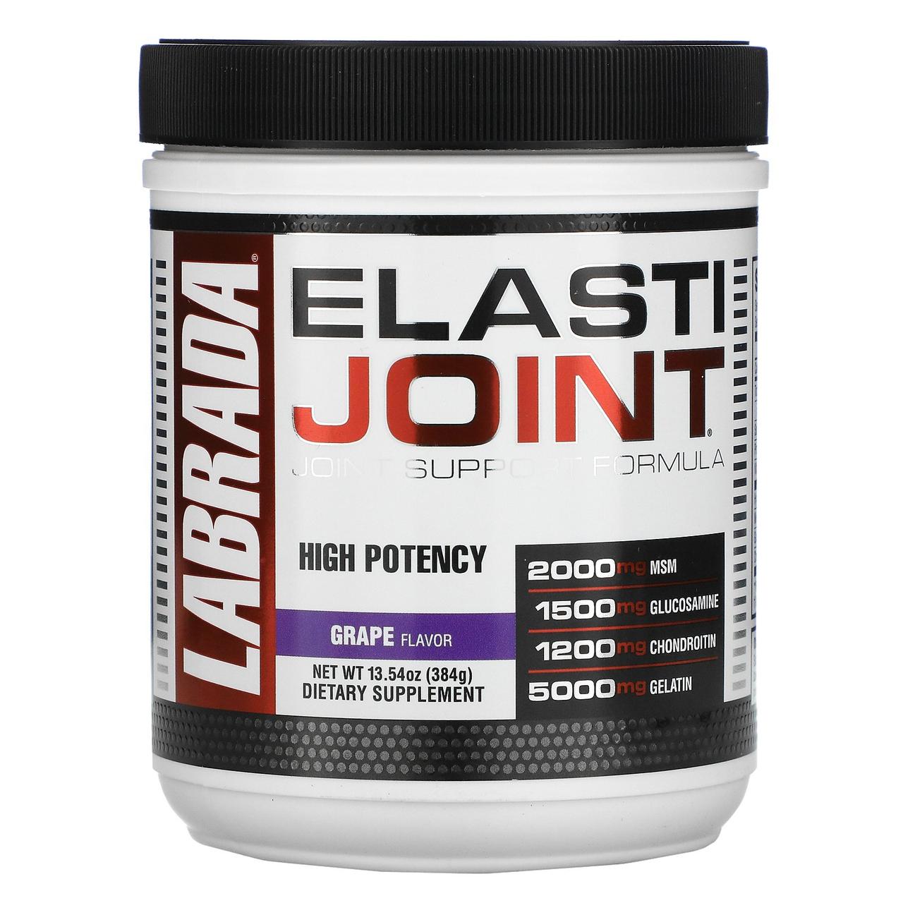 Labrada Nutrition, ElastiJoint, Joint Support Formula Drink Mix, Grape Flavor, 12.35 oz (350 g)