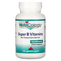 Nutricology, Супер-комплекс витаминов группы B, 120 растительных капсул