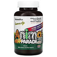Детские жевательные витамины - мультивитаминный и минеральный комплекс, Animal Parade, 180 штук