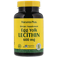Лецитин, Яичный желток, Egg Yolk Lecithin, Nature's Plus, 600 мг, 90 капсул