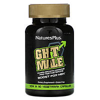Nature's Plus, GHT Male, гормон роста человека для мужчин, с тестостероном, 90 капсул