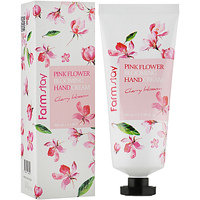 Крем для рук з екстрактом цвіту вишні Farmstay Pink Flower Blooming Hand Cream Cherry Blossom 100 мл