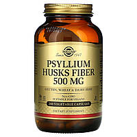 Подорожник, Psyllium Husks Fiber, Solgar, 500 мг, 200 капсул