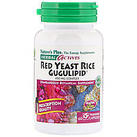 Красный дрожжевой рис, Red Yeast Rice, Nature's Plus, 60 капсул