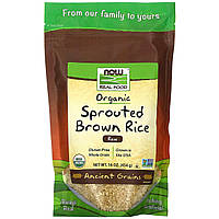 Пророщений бурий рис, Now Foods, 454 г