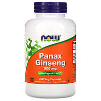 Женьшень, Panax Ginseng, Now Foods, 500 мг, 250 капсул