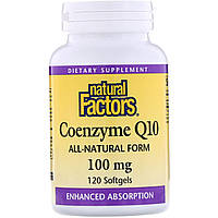 Коензим Q10 (Coenzyme Q10), Natural Factors, 100 мг, 120 капсул