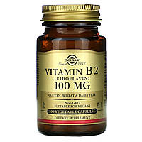 Рибофлавин Vitamin B2 Solgar 100 мг 100 капсул для улучшения обмена веществ организма