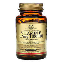 Вітамін Е Vitamin E Solgar 100 МО 100 капсул для покращення пам'яті та концентрації