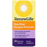 Renew Life, Gas Stop, 60 капсул вегетаріанських