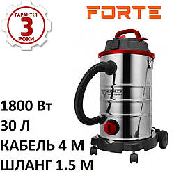 Пилосос для вологого та сухого прибирання Forte VC3018SAD