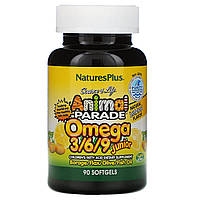 Омега 3 6 9 для дітей, Omega 3/6/9 Junior, nature's Plus, 90 капсул