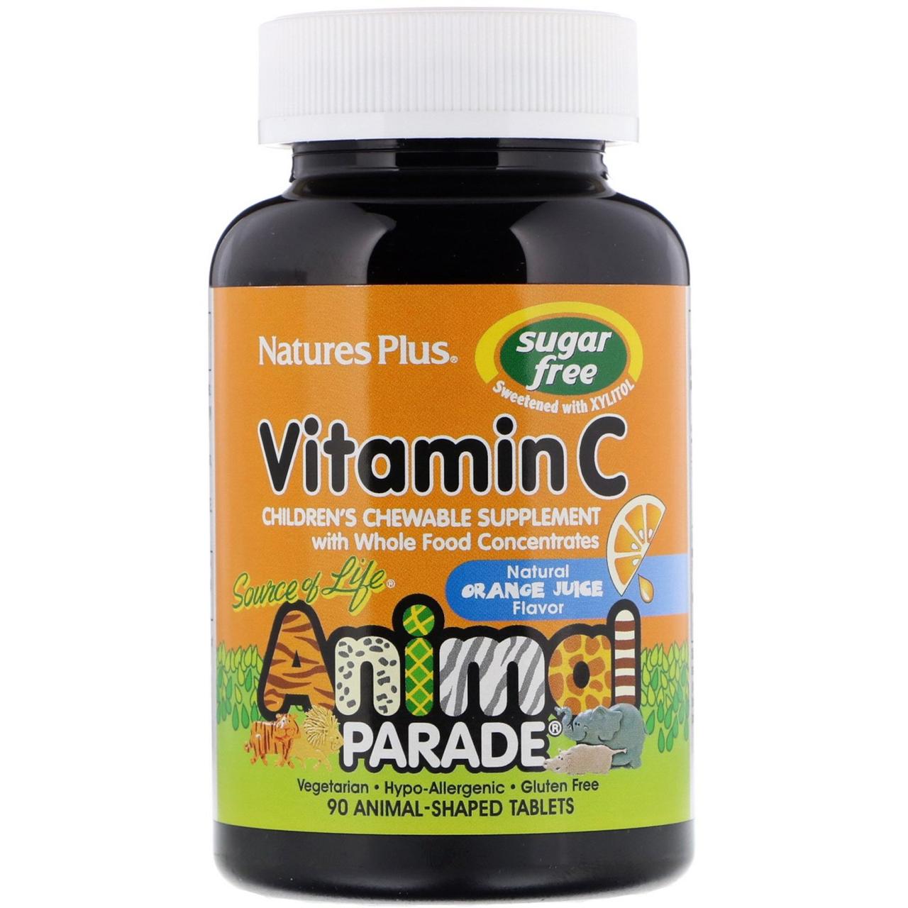 Вітамін С жувальний, Vitamin C, nature's Plus, 90 таблеток