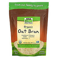 Овсяные волокна, Oat Bran, Now Foods, 397 гр