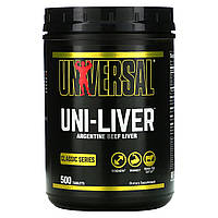 Сушена яловича печінка, (Uni-Liver Desiccated Liver), Universal Nutrition, 500 пігулок