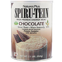 Nature's Plus, Spiru-Tein, енергетична їжа з високим вмістом білка, шоколадний смак, 2.1 фунтів (952 р)