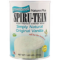 Nature's Plus, Сироватка Spiru-Tein, харчування з високим вмістом білка, зі смаком простий справжньої ванілі,