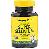 Nature's Plus, Super Selenium, супер селен, 200 мкг, 90 таблеток